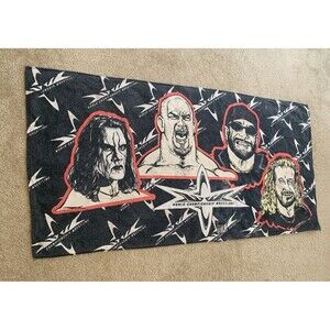 Vintage 90s  WCW Wrestling Stone Cold Sting Macho Man Beach Towel
